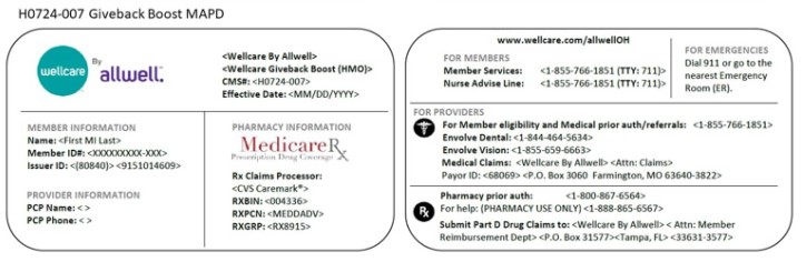 2022 Sample Member ID Card H0724-007